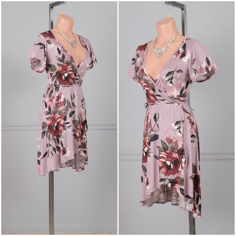 Beautiful Floral Wrap Dress by Caution To The Wind